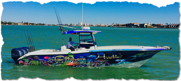 The Offshore Hustler fishing charter boat in St. Pete Beach